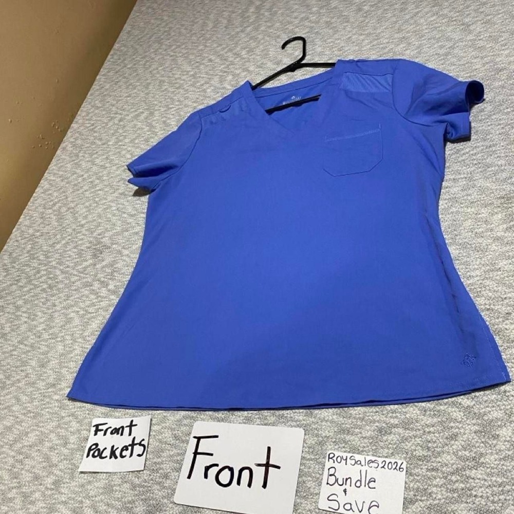 Med Couture Blue scrub top women L. SKU-C207